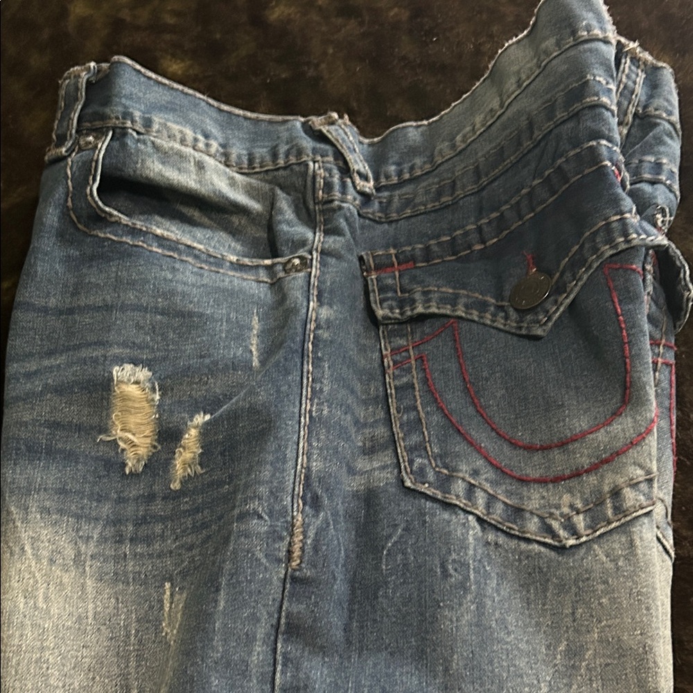 Red horseshoe true religion Ricky jeans